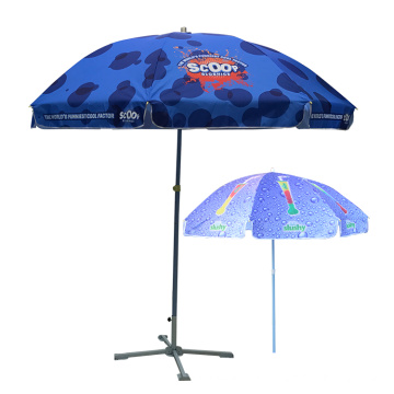 Commercial Grade Beach Sunshade Outdoor Advertising Garden Beach Umbrella 200Cm Promotional Beach Umbrella